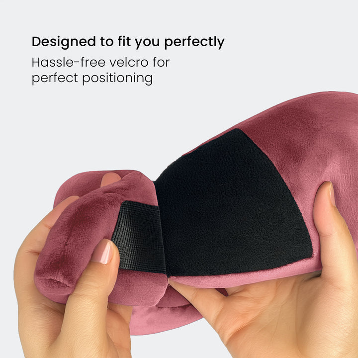 Memory Foam Neck Support Pillow With Adjustable Velcro Strap
