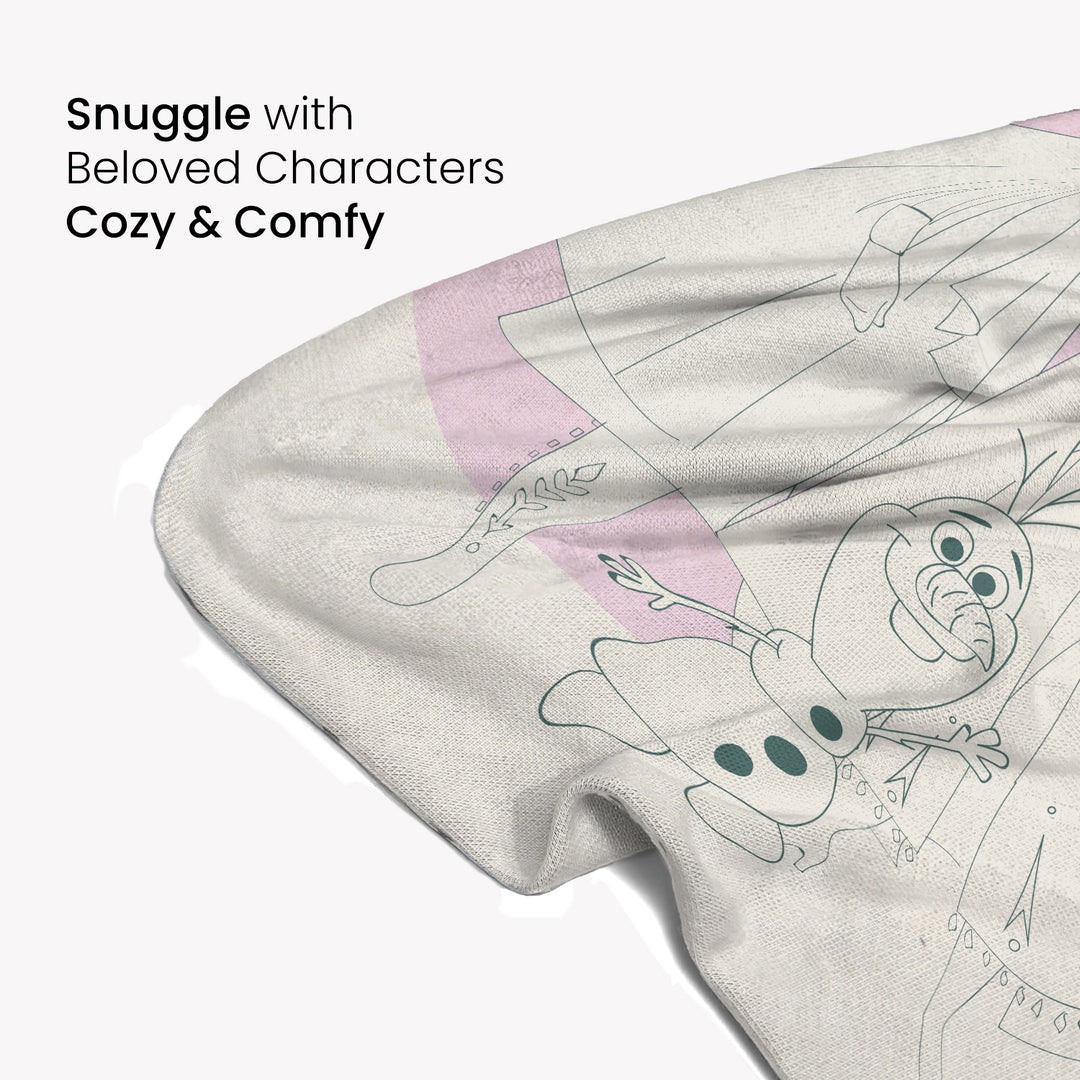 Disney Frozen Kids Single Bed Knitted Blanket