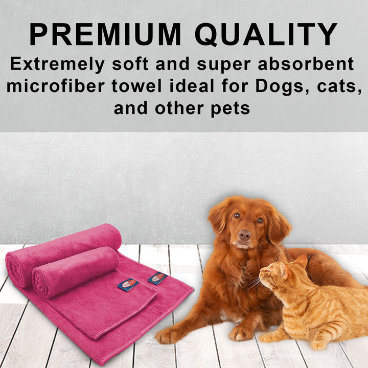 Pink Color Ultra Soft Microfiber Pet Towel