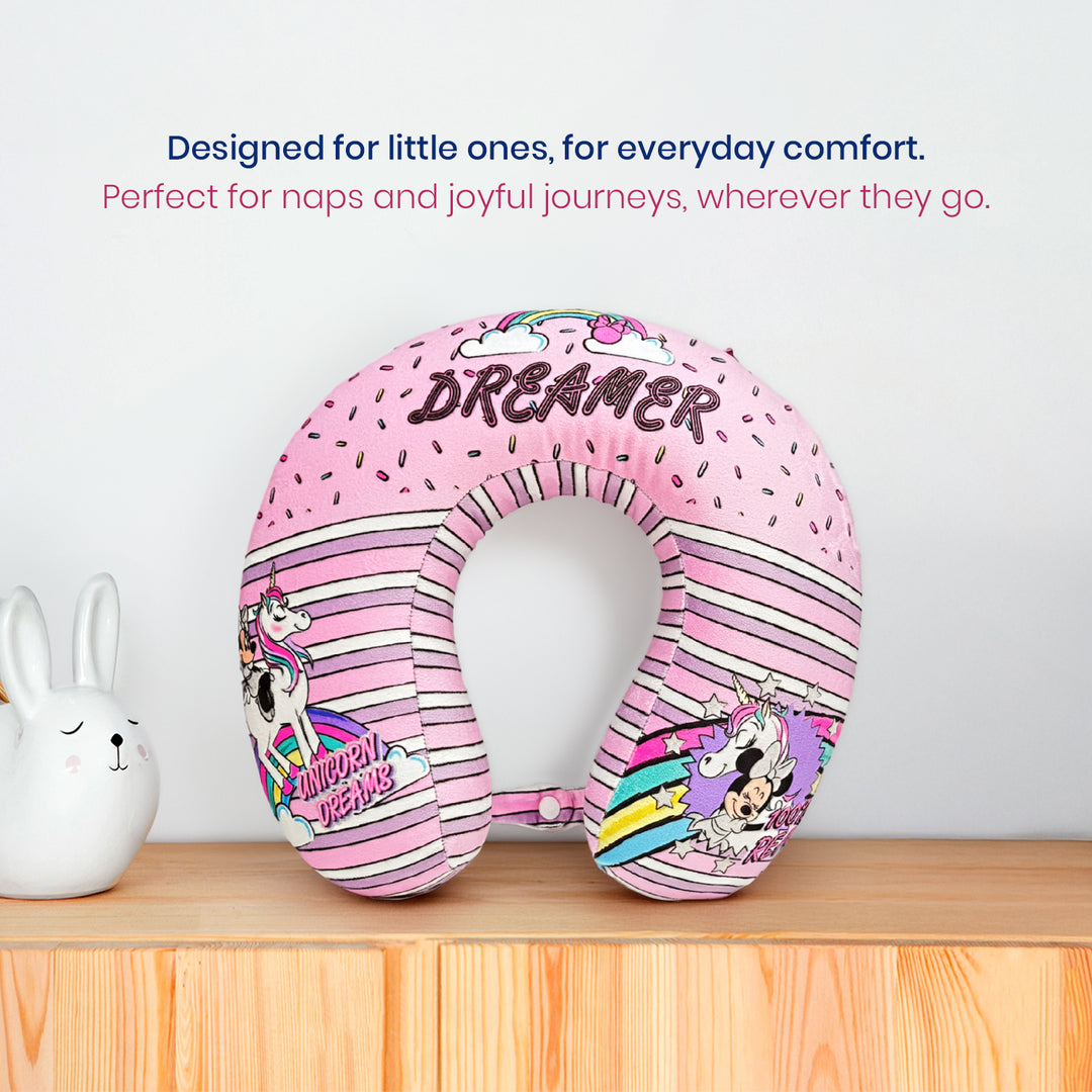 Disney Minnie & Unicorn Memory Foam Neck Pillow For Kids