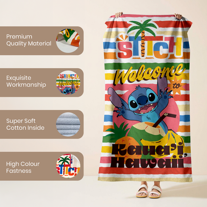 Disney Stitch Kids Bath Towel