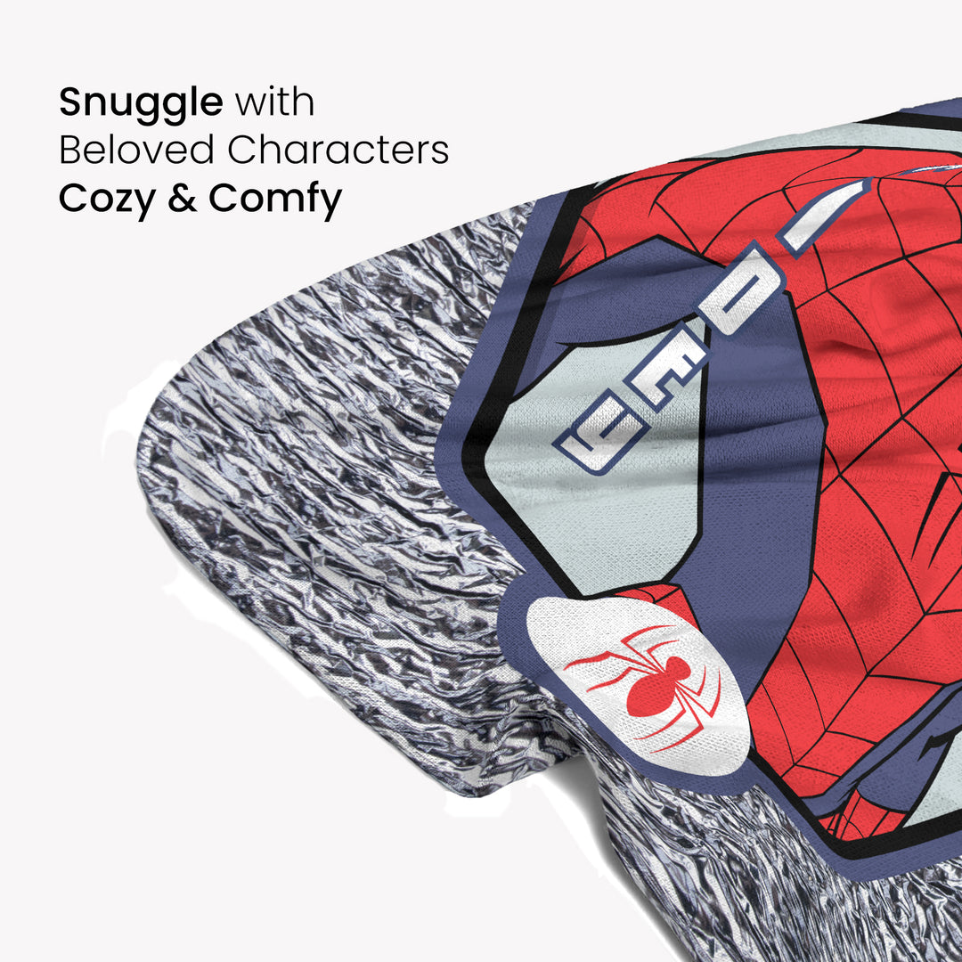 Marvel Spiderman Kids Single Bed Knitted Blanket