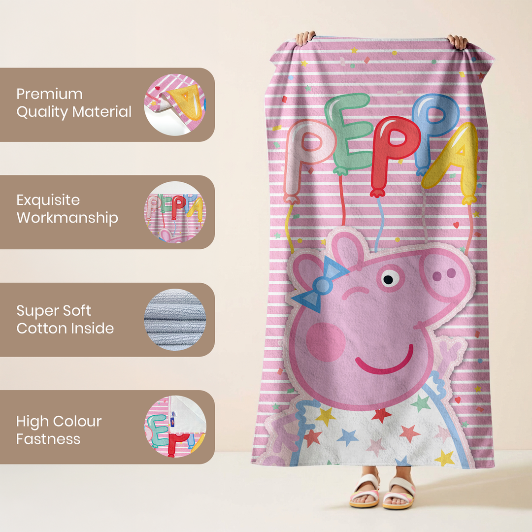 Peppa Pig Kids Bath Towel- Pink