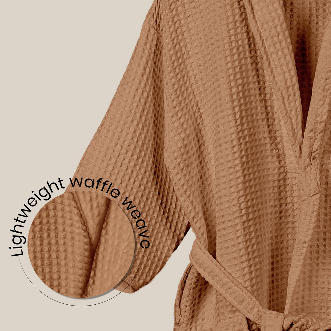 Brink 100% Cotton Unisex Waffle Bathrobe