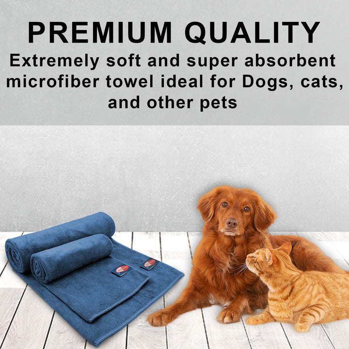 Blue Color Ultra Soft Microfiber Pet Towel