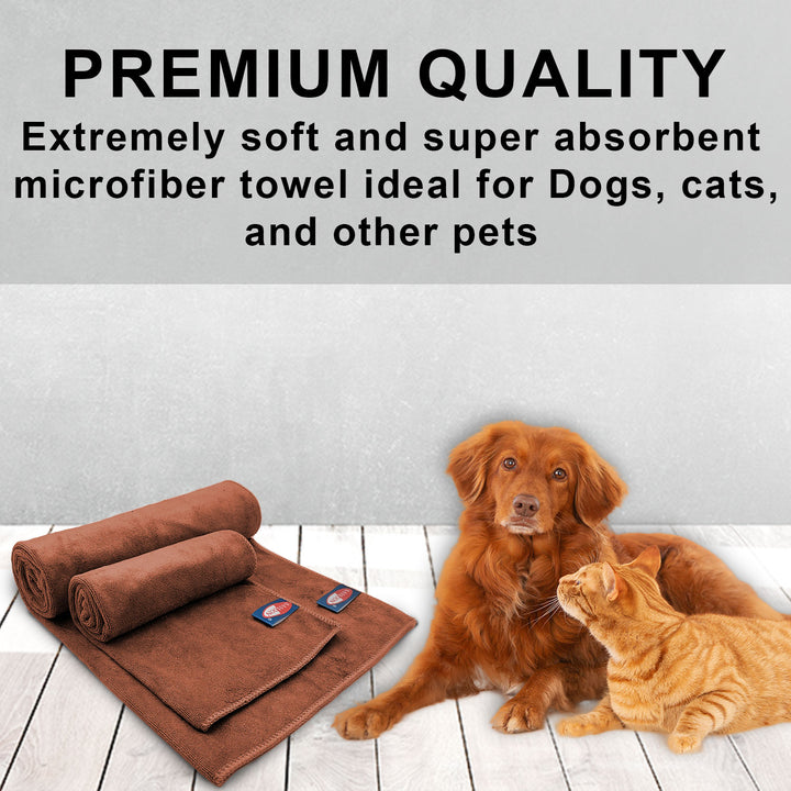 Brown Color Ultra Soft Microfiber Pet Towel