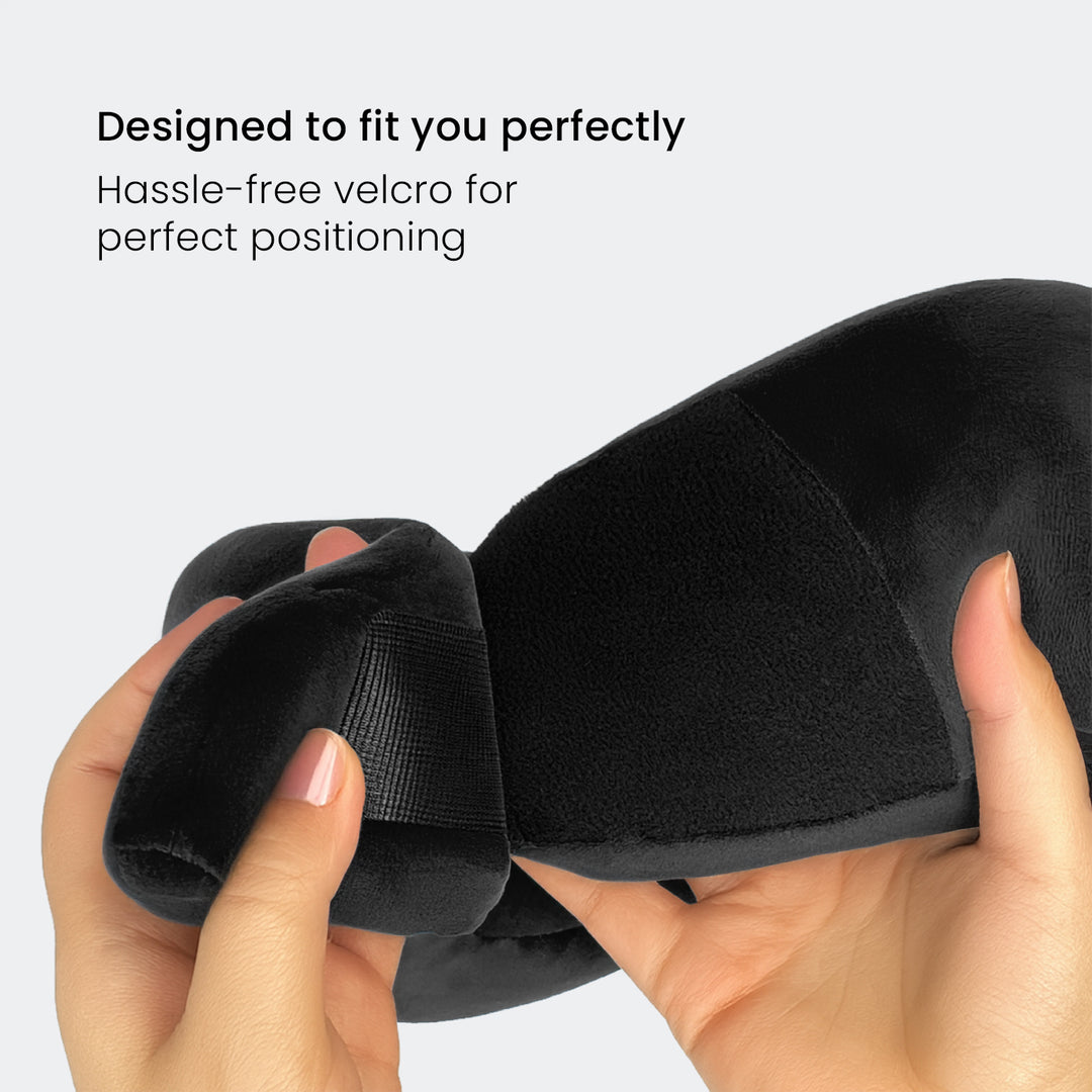 Memory Foam Neck Support Pillow With Adjustable Velcro Strap