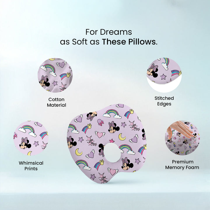 Disney Minnie Mouse Baby Head Shaping Memory Foam Pillow