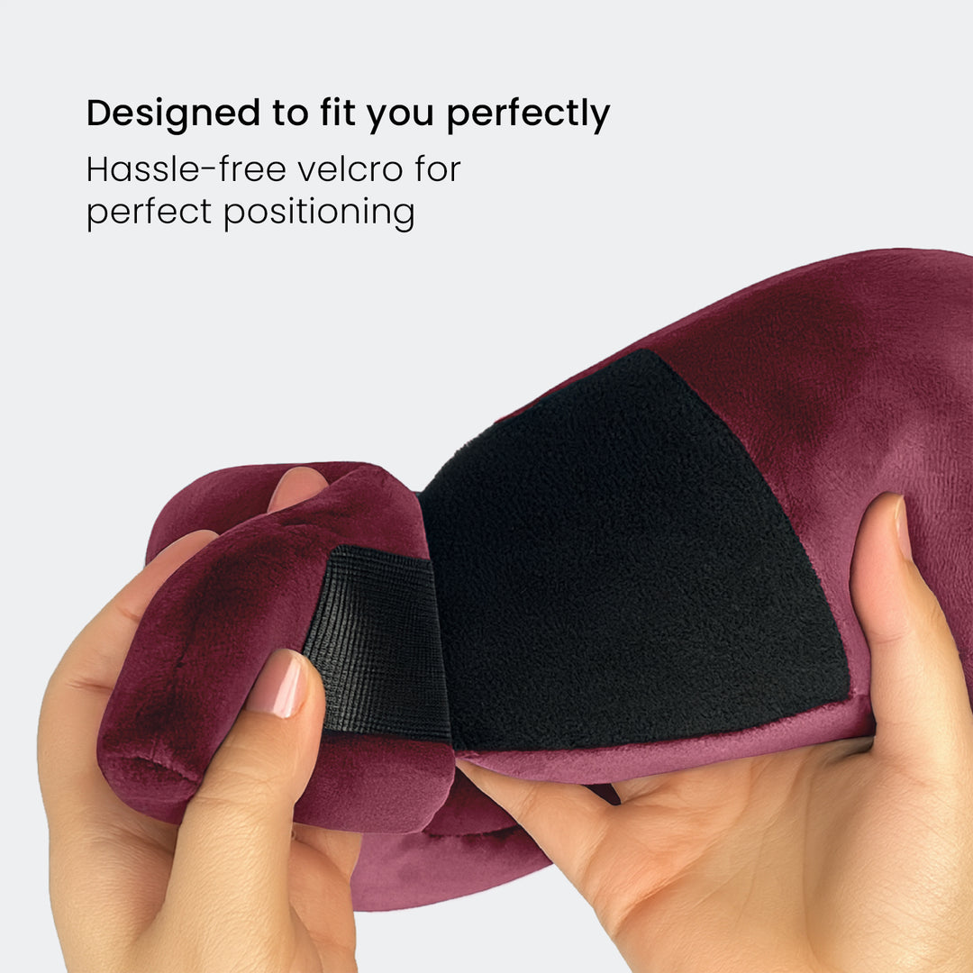 Memory Foam Neck Support Pillow With Adjustable Velcro Strap