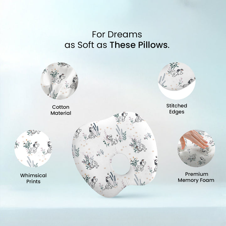 Disney Dalmatian Baby Head Shaping Memory Foam Pillow