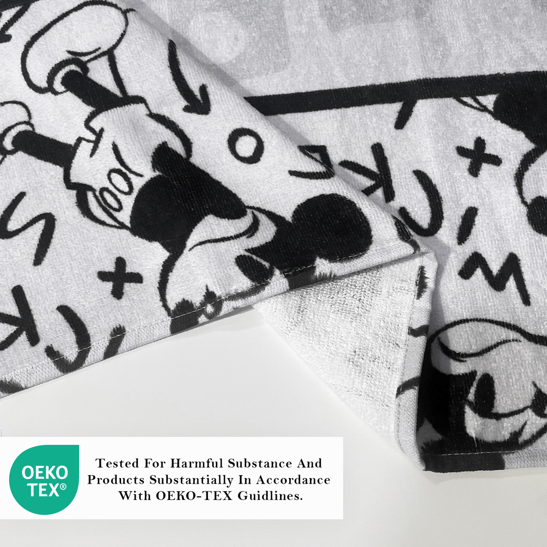 Disney Mickey Mouse Towel : 100% Cotton, Ultrasoft and breathable, High quality (Size : 75 cm x 150 cm) Fade-Resistant. 