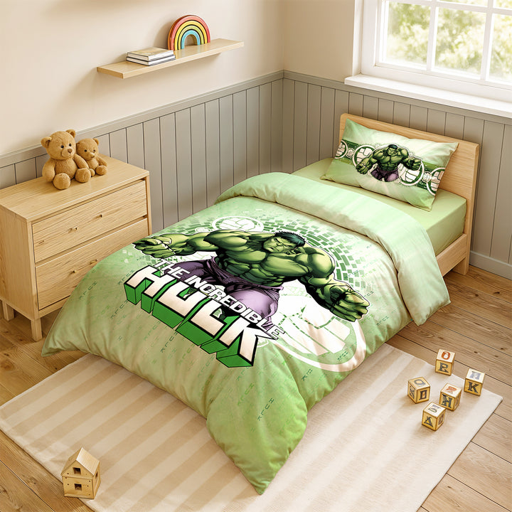Marvel Hulk Digital Printed 300TC Cotton Bedsheet