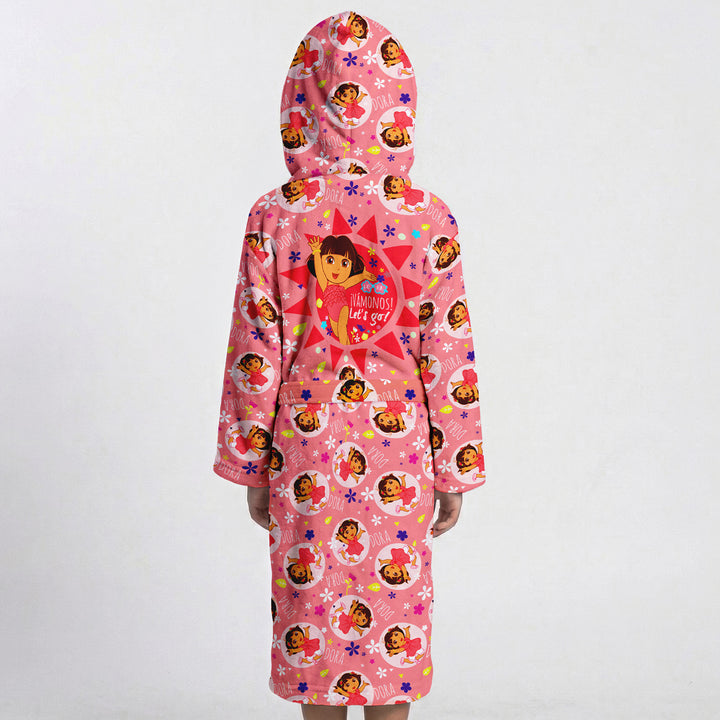 Dora Printed Cotton Bathrobe for Kids