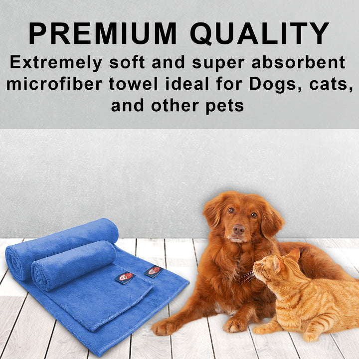 Blue Color Ultra Soft Microfiber Pet Towel