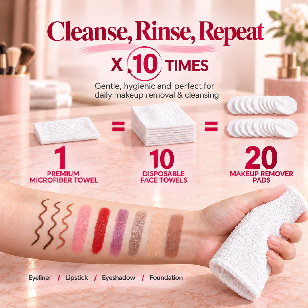 Soowash Makeup Remover Towel Wipes (Pack of 2)