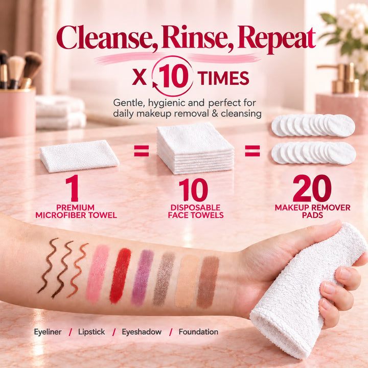 Soowash Makeup Remover Towel Wipes (Pack of 2)