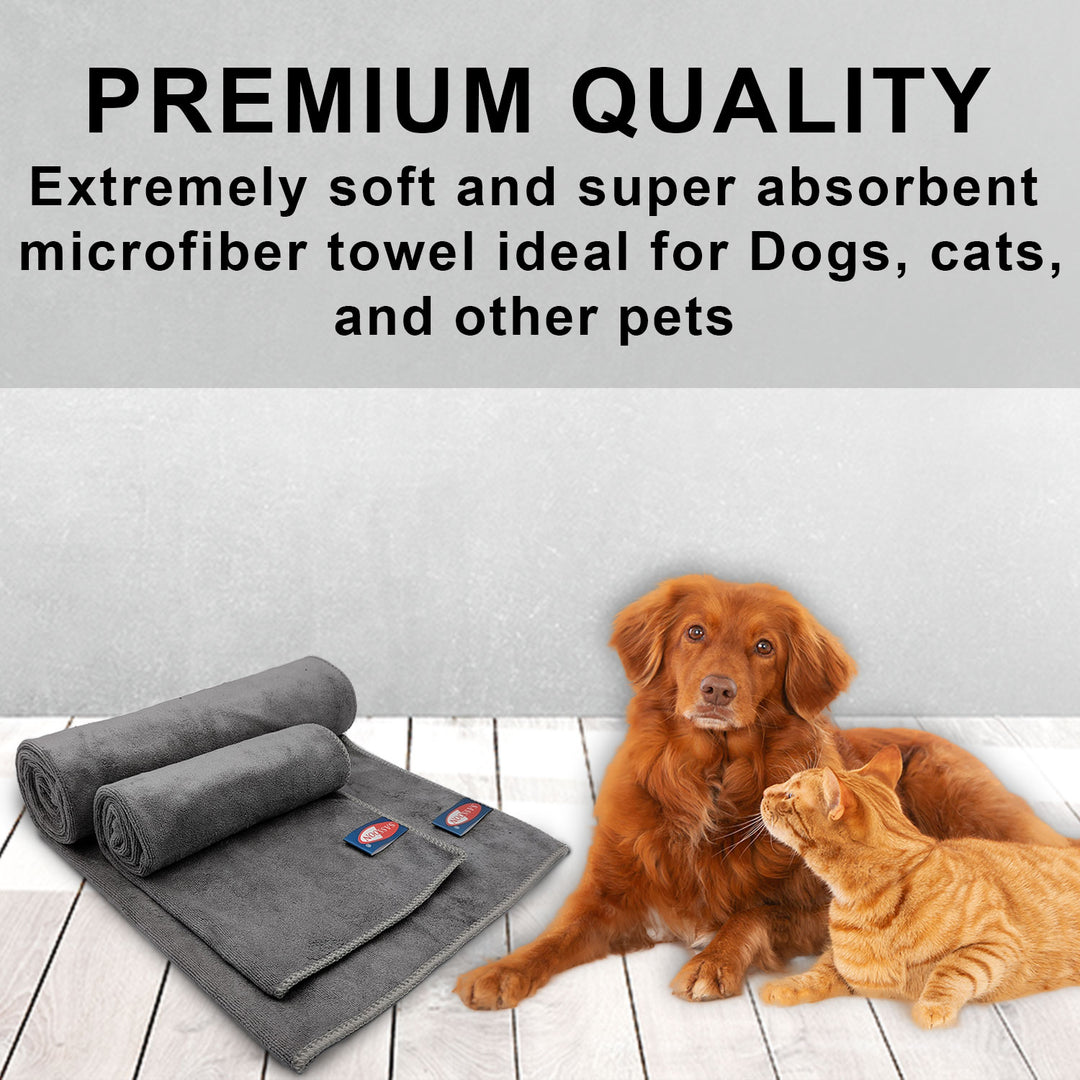 Grey Color Ultra Soft Microfiber Pet Towel