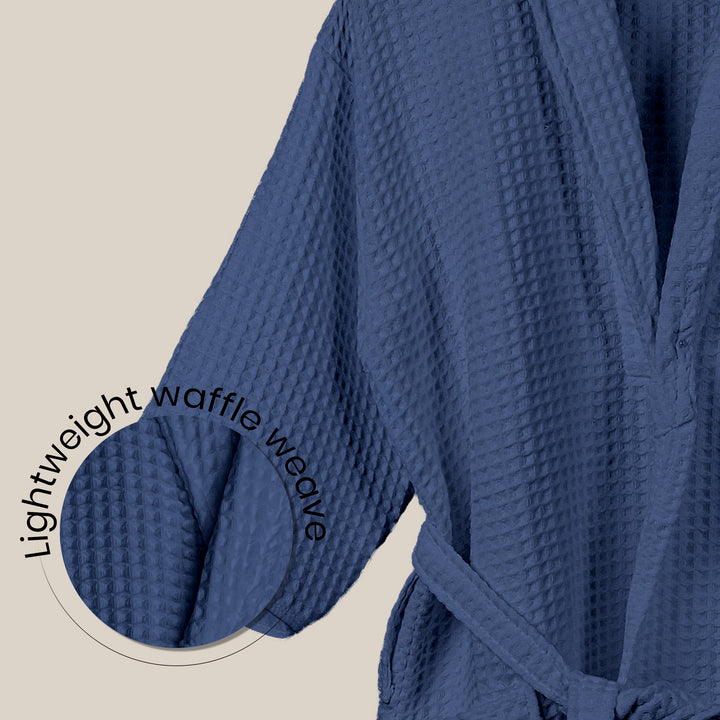 Brink 100% Cotton Unisex Waffle Bathrobe