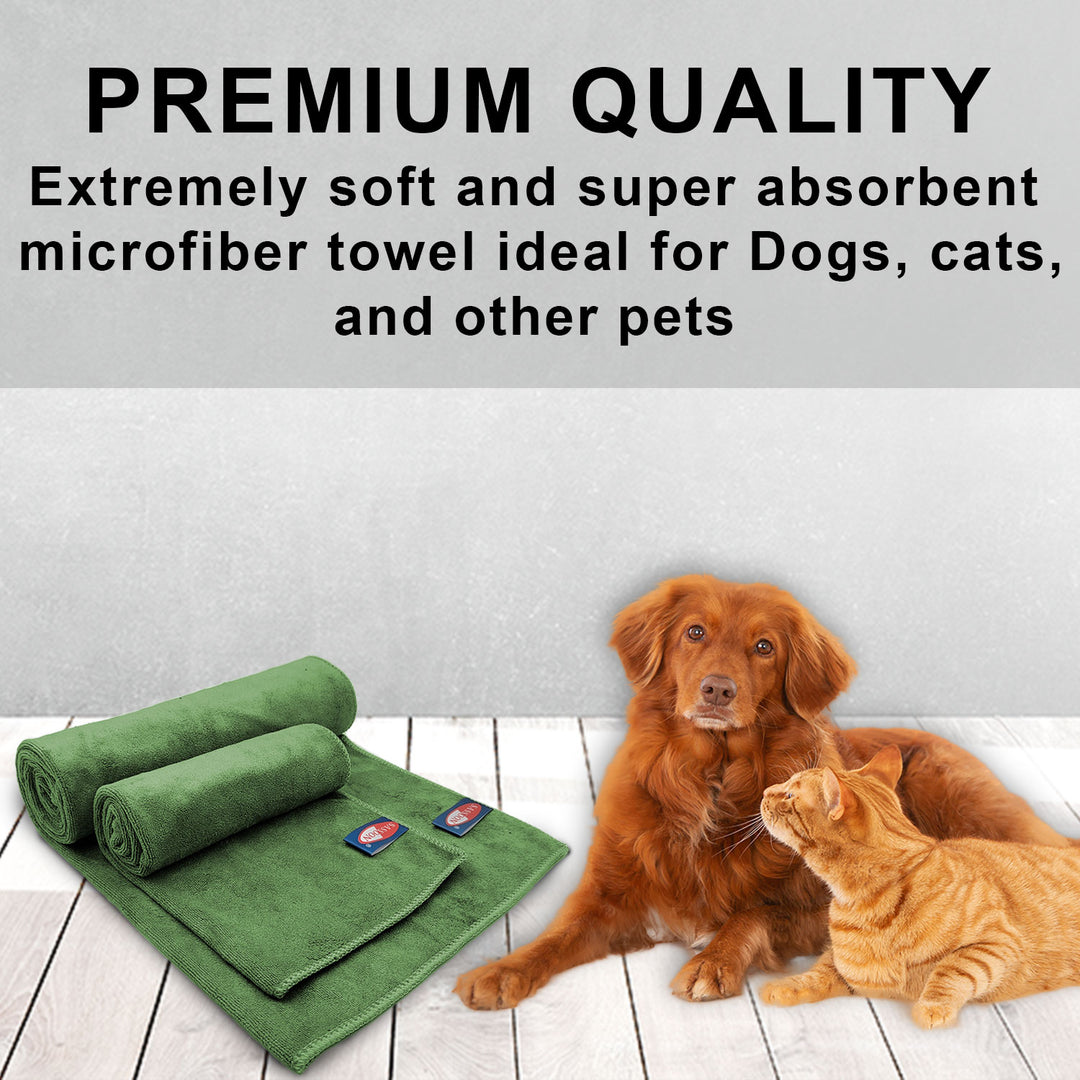 Green Color Ultra Soft Microfiber Pet Towel