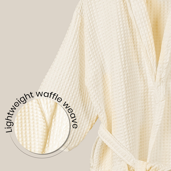 Brink 100% Cotton Unisex Waffle Bathrobe