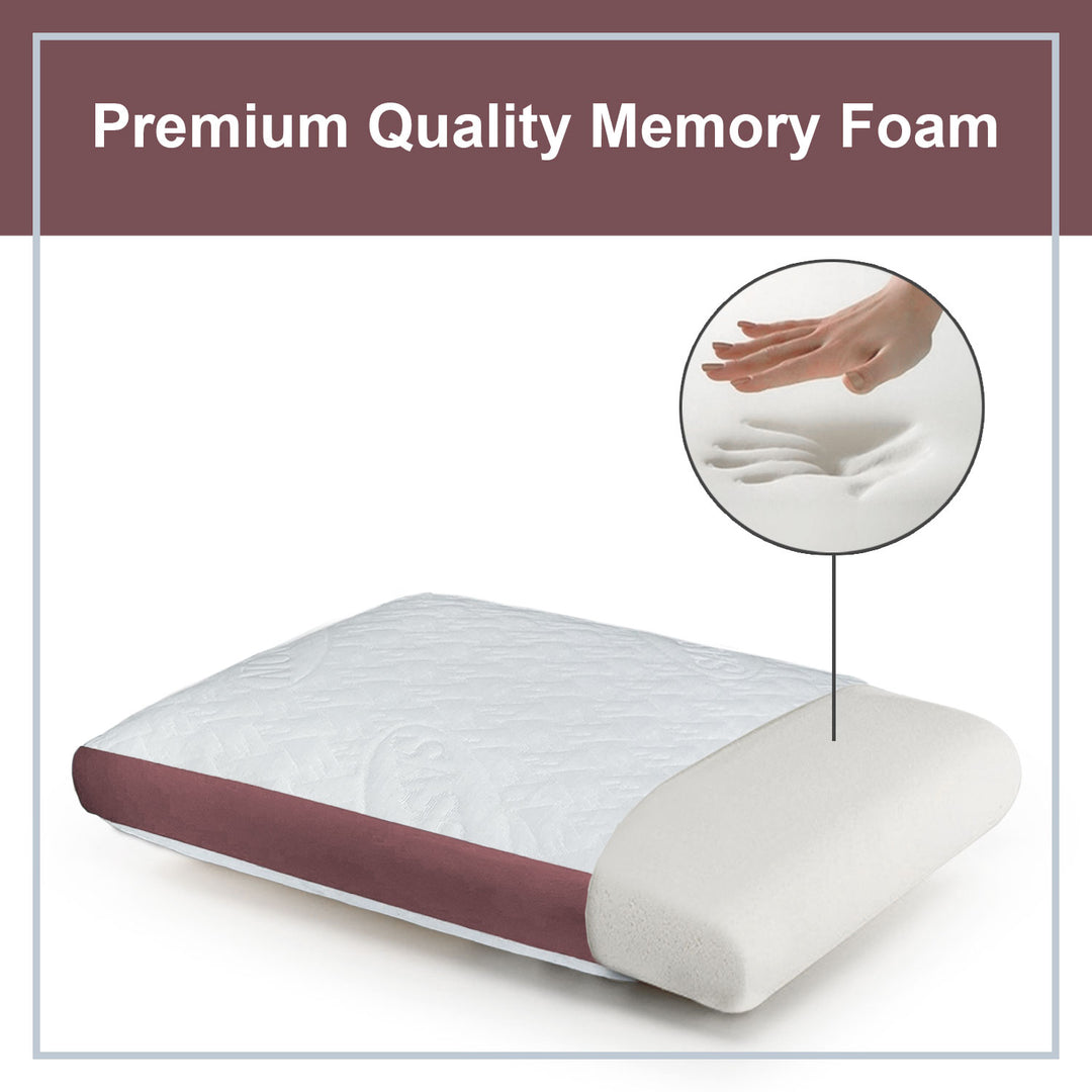 Soft Gusseted Memory Foam Pillow with removable and washable cover. ( Hypoallergenic, dust and mite resistant, ergonomic support, soft and breathable) 