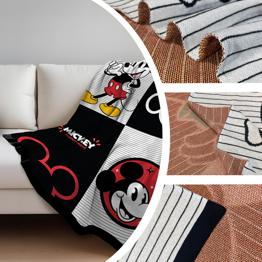 Disney Mickey Mouse Kids Single Bed Knitted Blanket