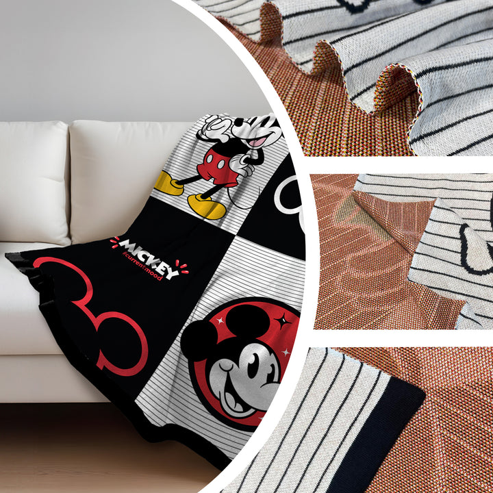 Disney Mickey Mouse Kids Single Bed Knitted Blanket
