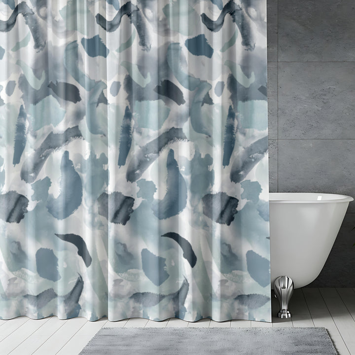 Printed Shower Curtain with Hooks