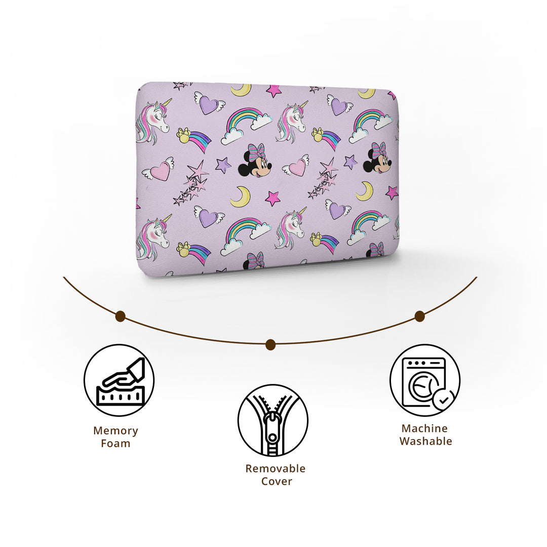 Minnie & Unicorn Memory Foam Pillow for Kids