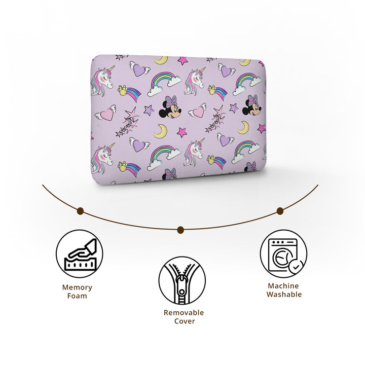 Minnie & Unicorn Memory Foam Pillow for Kids