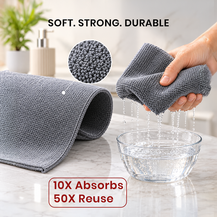 Tear Away Microfiber Multipurpose Cleaning Cloth Roll