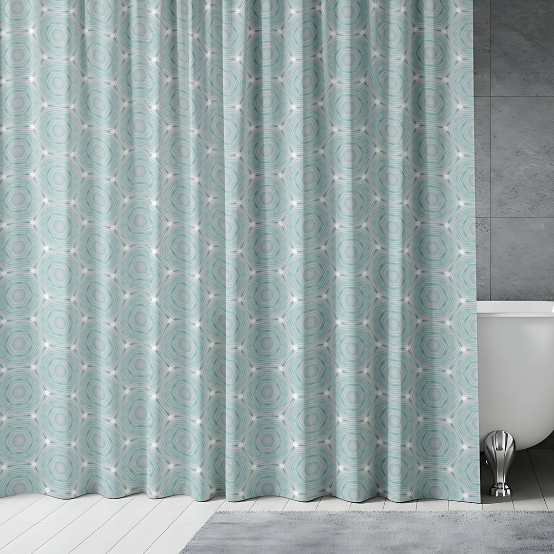 Printed Shower Curtain with Hooks