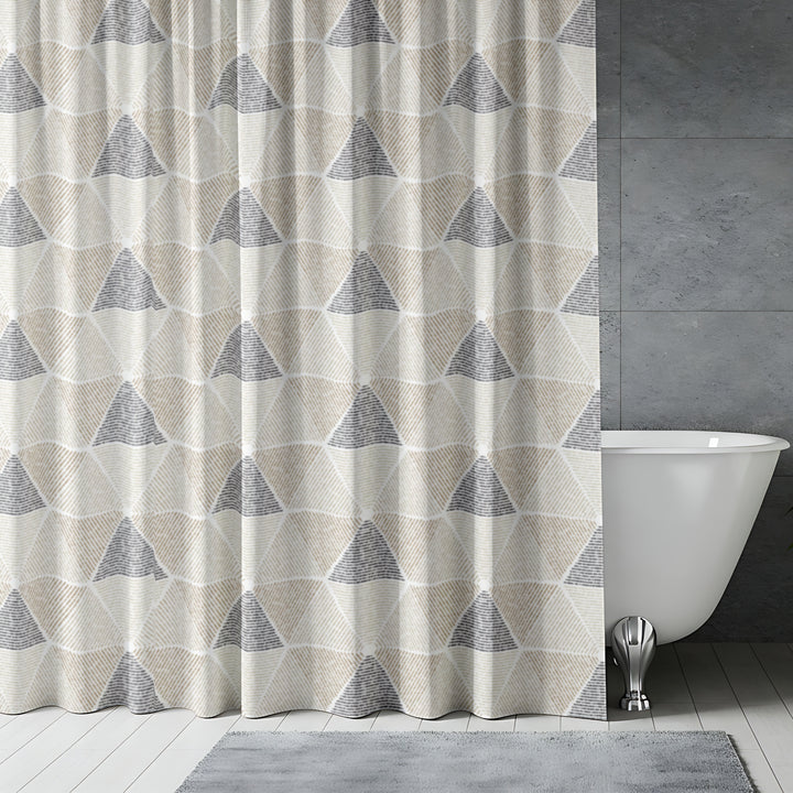 Printed Shower Curtain with Hooks