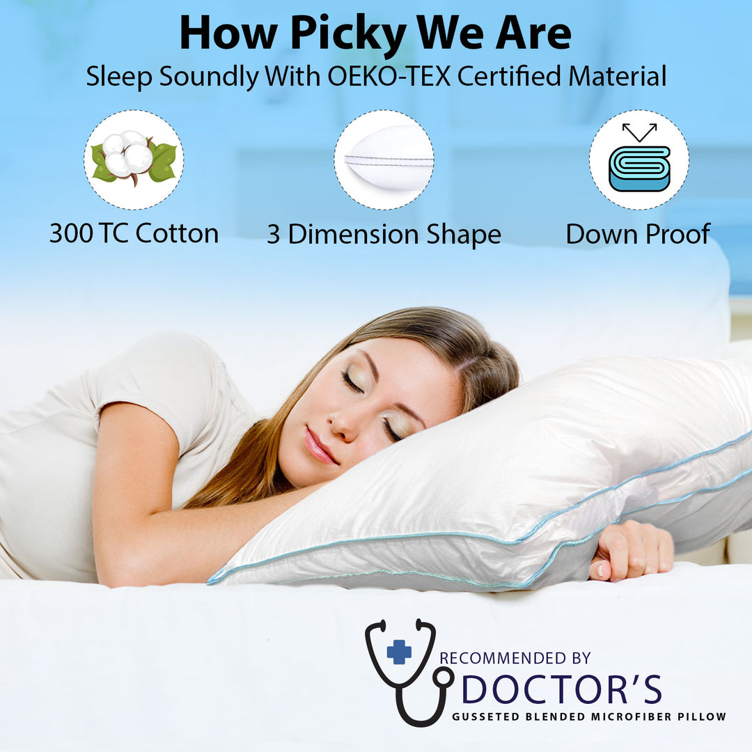 High quality doctor's recommended guesseted pillow, perfect for people suffering from cervical pain. ( 100% comfort, antiallergic) 