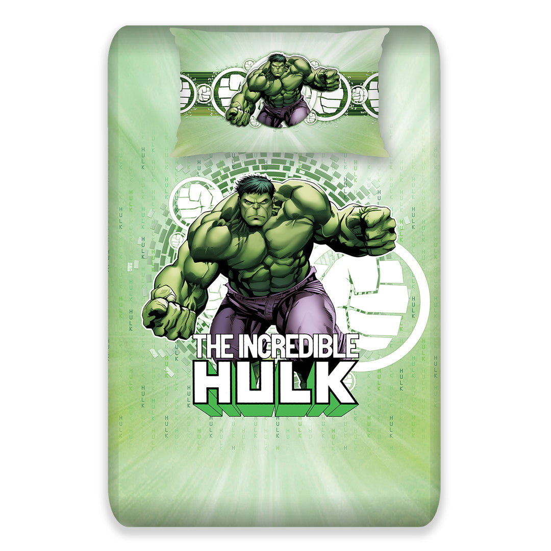 Marvel Hulk Digital Printed 300TC Cotton Bedsheet