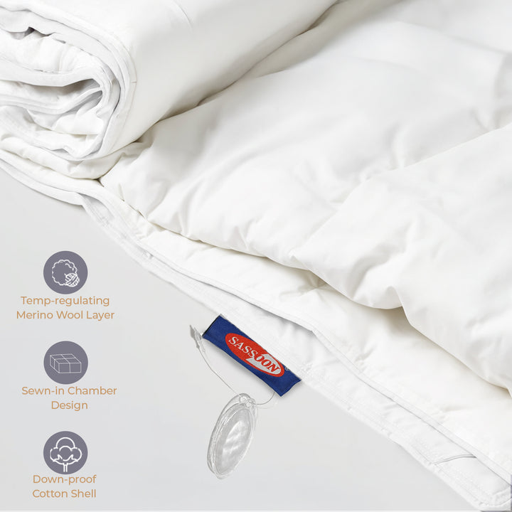 Deslay King Size Wool and Goose Down Duvet