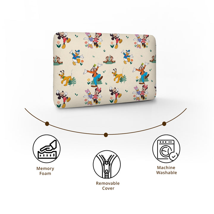 Disney Mickey Mouse & Friends Memory Foam Pillow for Kids