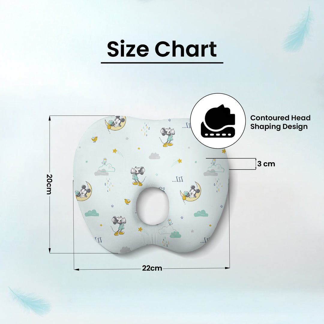 Disney Mickey Mouse Baby Head Shaping Memory Foam Pillow
