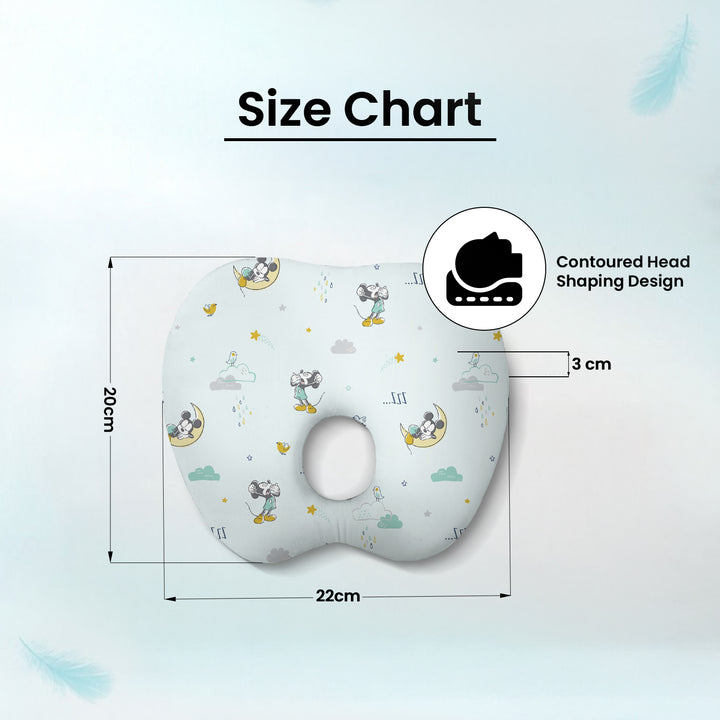 Disney Mickey Mouse Baby Head Shaping Memory Foam Pillow