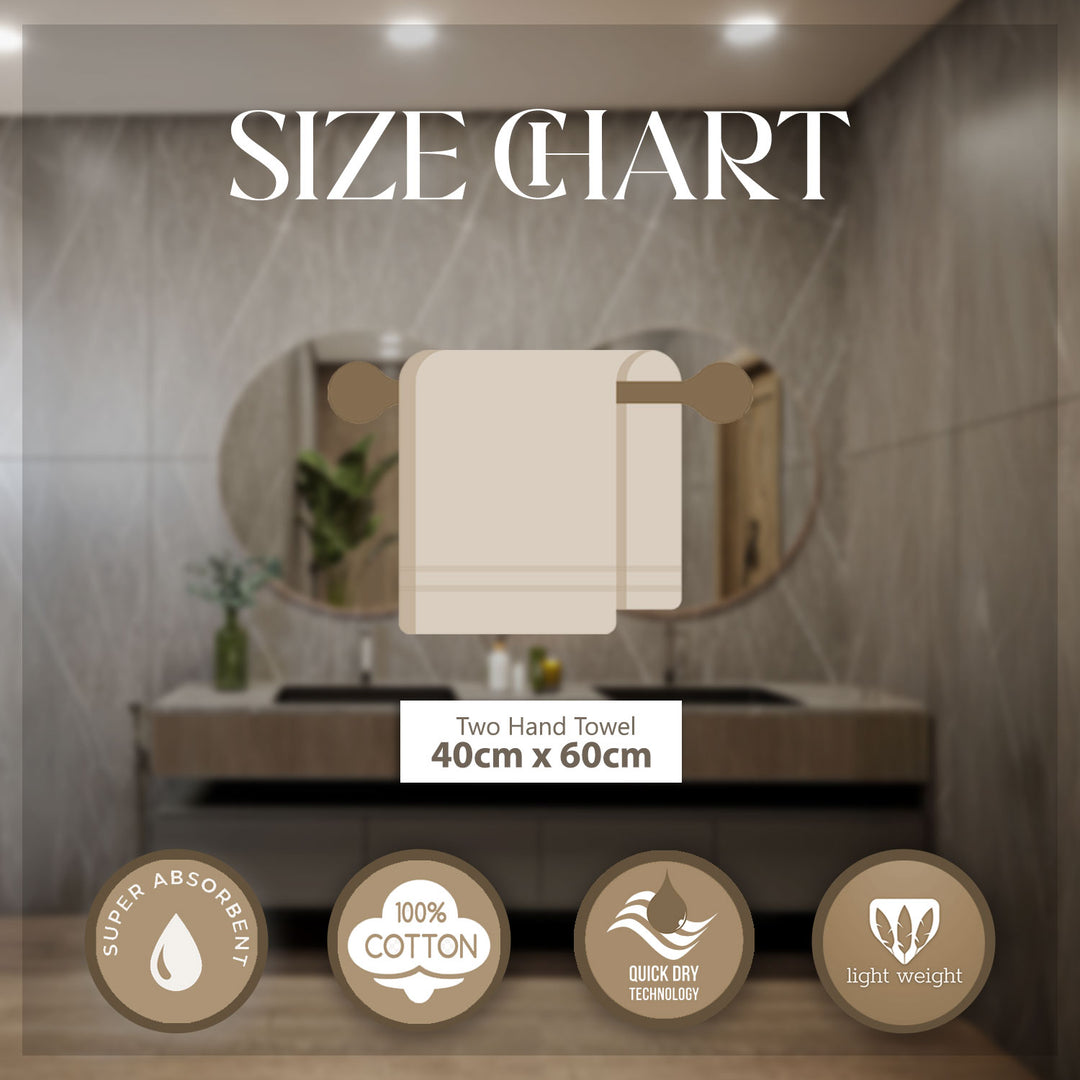 Tevel Zero Twist 100% Cotton Hand Towel Pack in 700 GSM