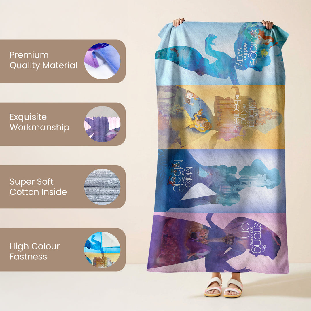 Disney Princess Towel For Kids & Adults
