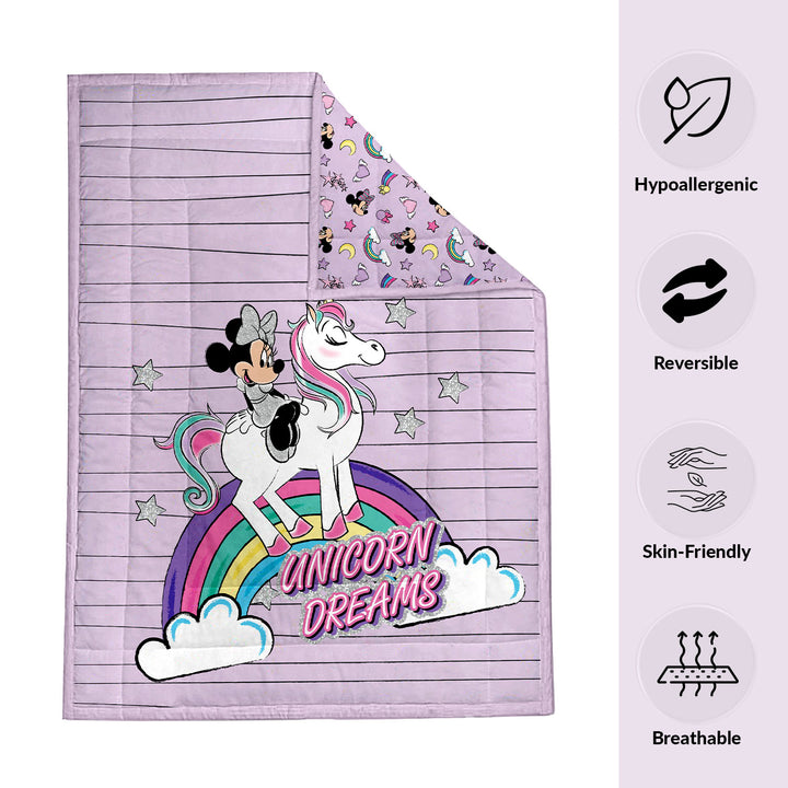 Disney Minnie & Unicorn Baby Quilted Blanket