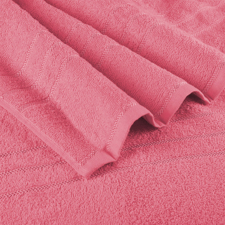 Pink Color 100% Cotton Hand Towel Set with 380 GSM