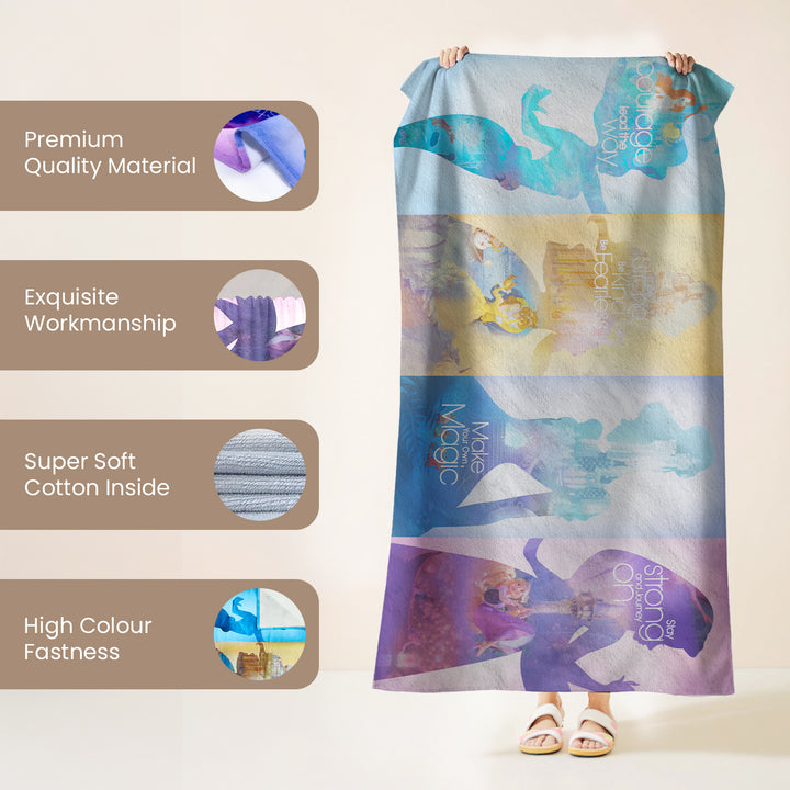 Disney Princess Towel For Kids & Adults
