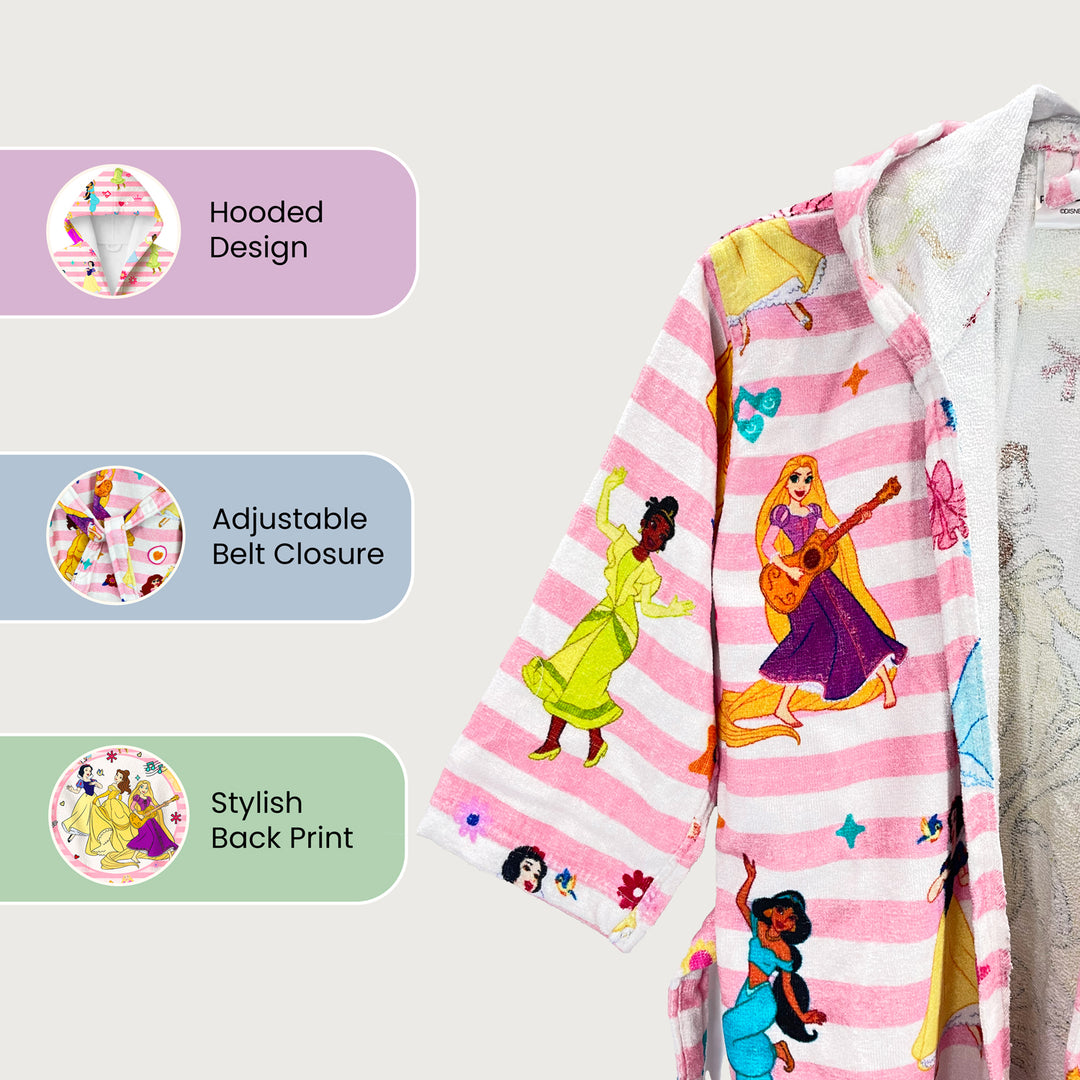 Disney Princess Printed Cotton Bathrobe for Kids