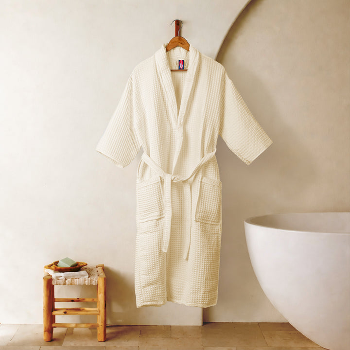 Brink 100% Cotton Unisex Waffle Bathrobe