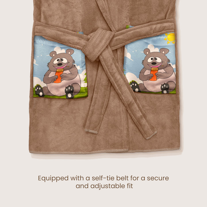 Hooded Bathrobe For Kids (Age 3-7 years)