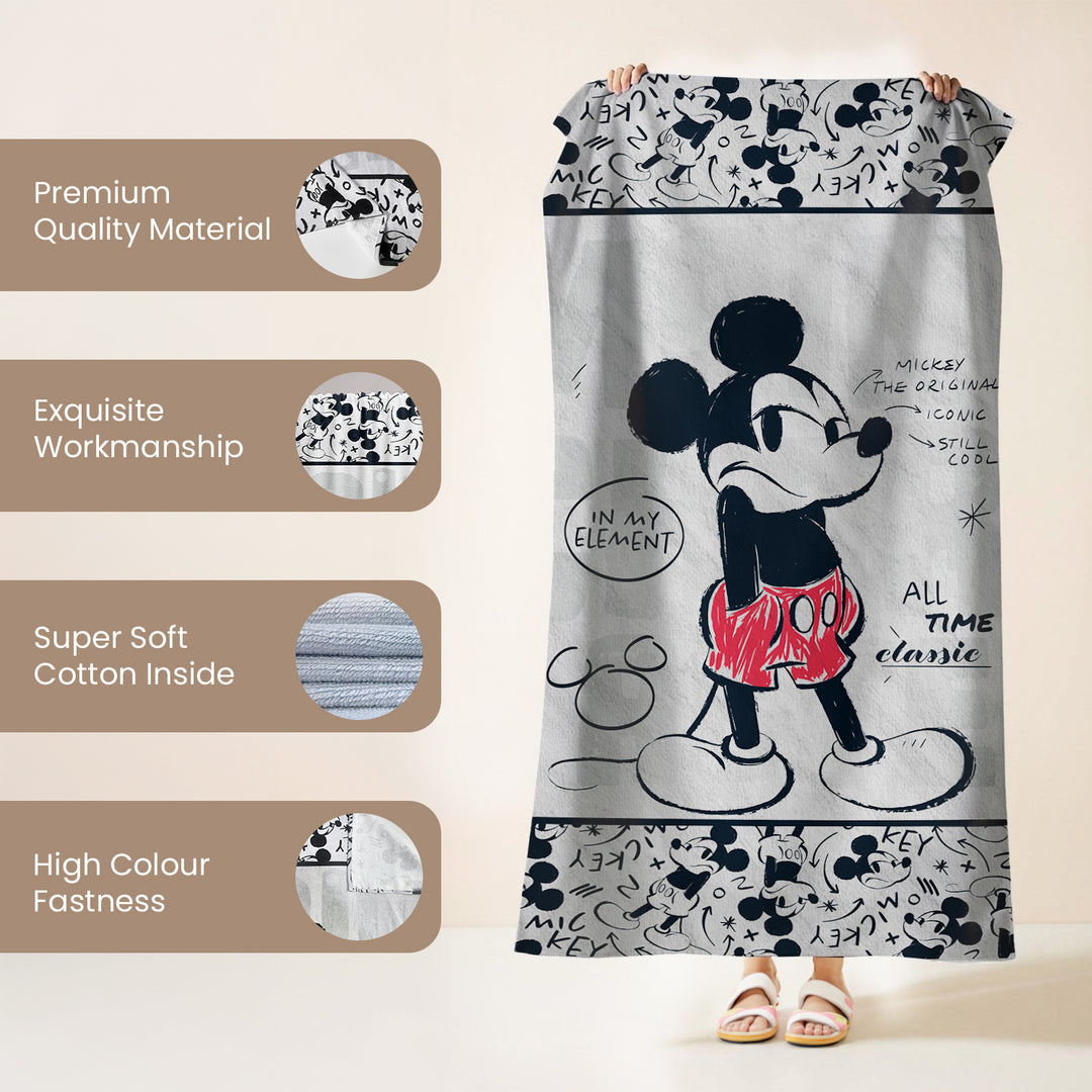 Disney Mickey Mouse Towel For kids & Adults