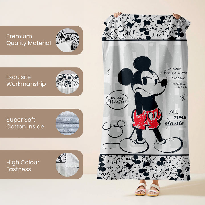 Disney Mickey Mouse Towel For kids & Adults