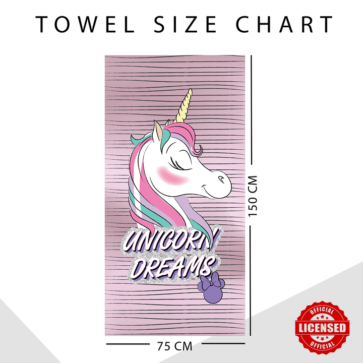 Unicorn Print 100% Cotton Towel ; Ultrasoft and breathable, High quality (Size : 75 cm x 150 cm) Fade-Resistant. 